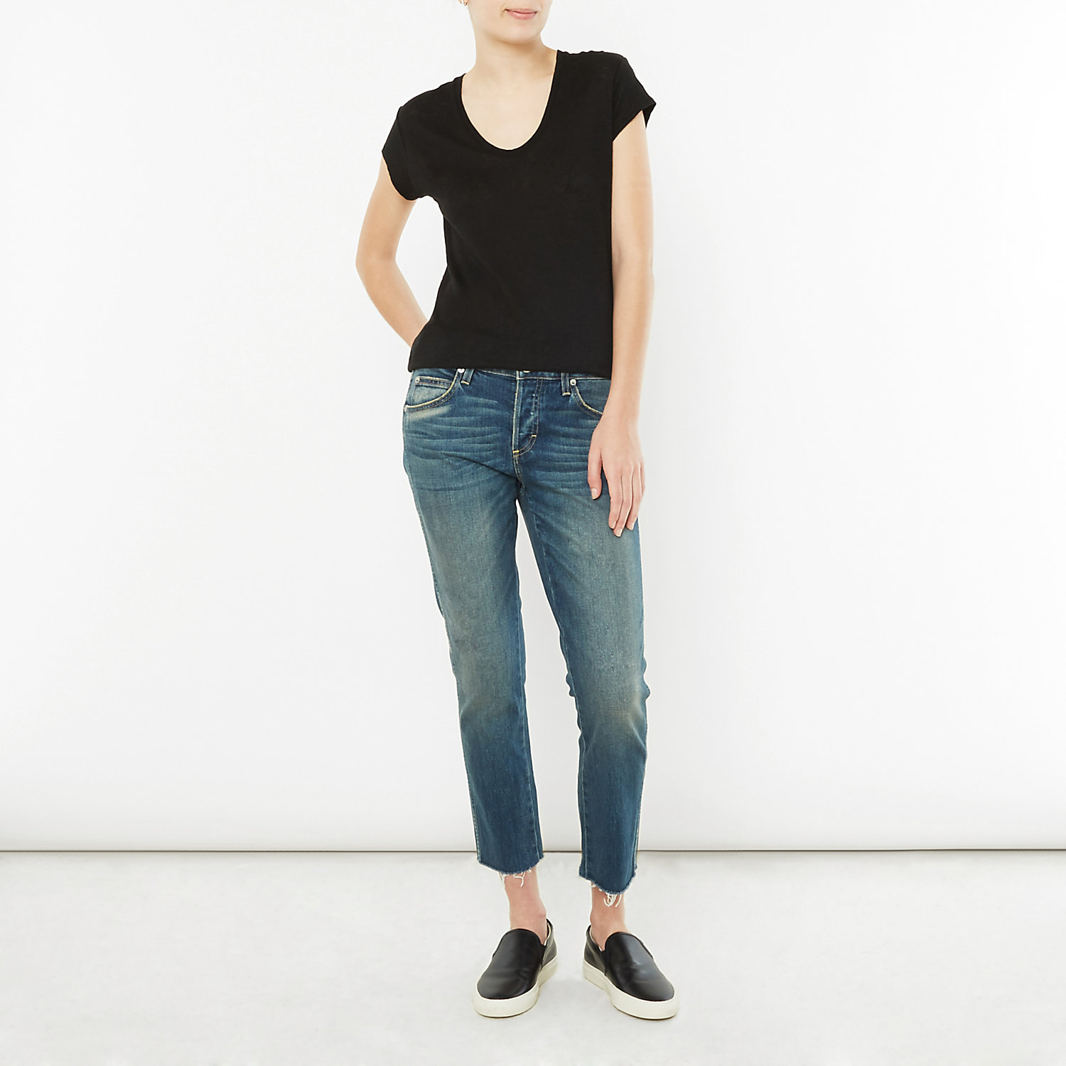 WIZWID:위즈위드 - [AMO:아모] Tomboy Crop Jean WIZWID