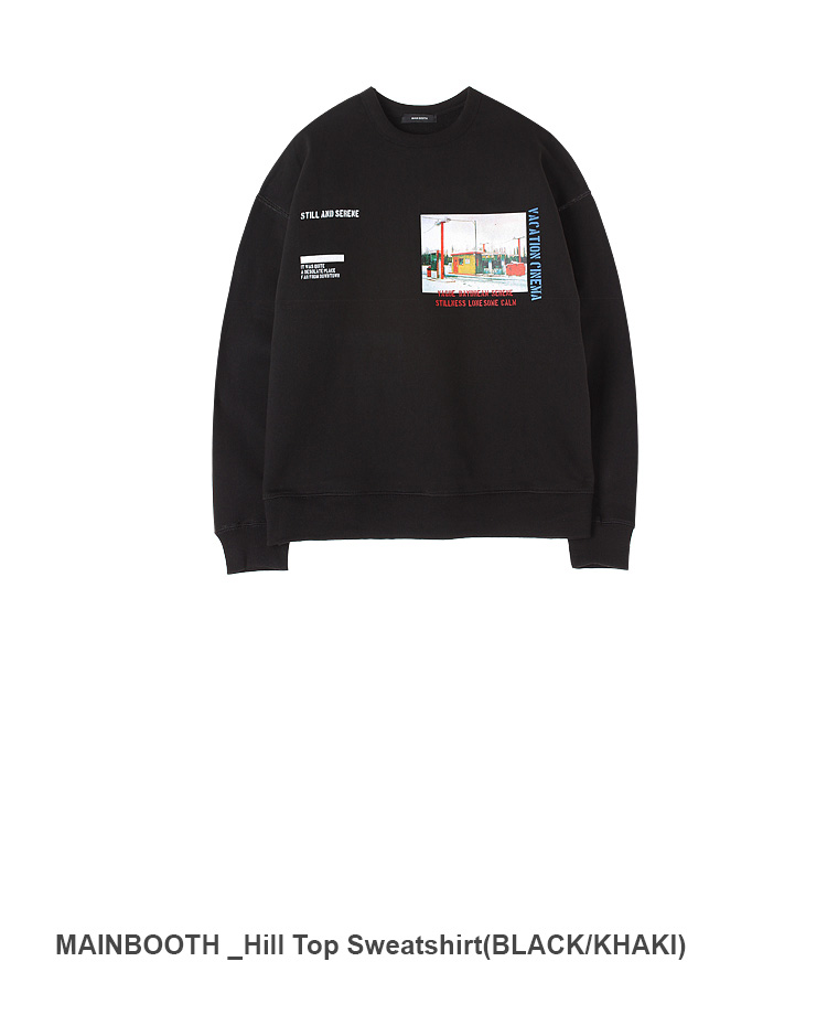 MAINBOOTH Hill Top Sweatshirt(BLACK) Hill Top Sweatshirt(black)