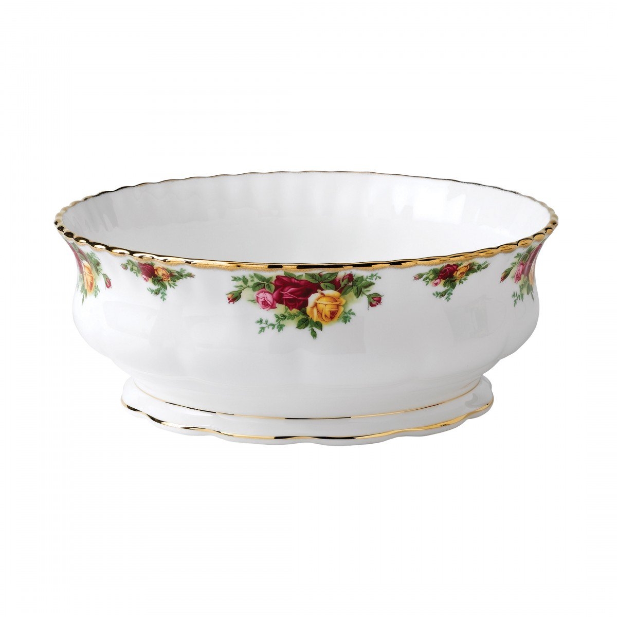 ROYAL ALBERT Old Country Roses Round Serving Bowl Blancsom