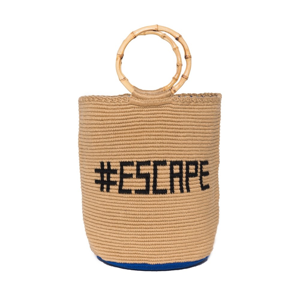 WIZWID:위즈위드 - [SORAYA HENNESSY:소라야 헤네시][MO$T][소라야 헤네시] Escape Bamboo Tote Handbag WIZWID